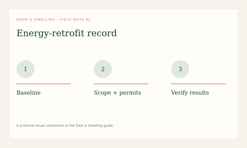 Assess first, reduce leakage and loads, upgrade systems, then verify the result.