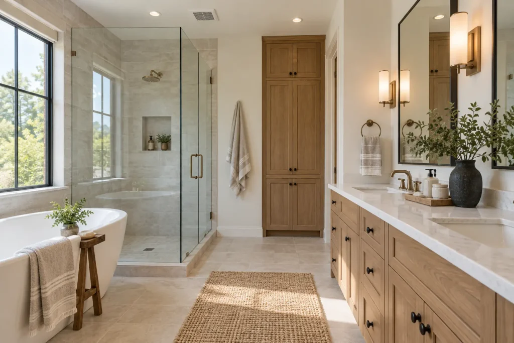 How to Plan Bathroom Lighting, Storage and Ventilation